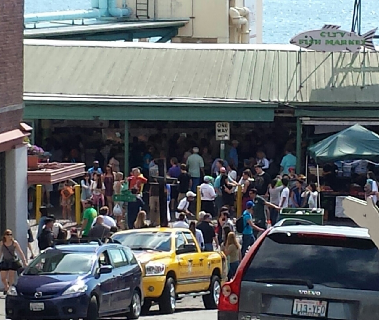 So many people with so little time to be saved. (Seattle Market